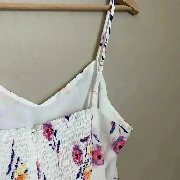 Parker Floral‎ Flowy Tank Top White Size Large - Picture 10 of 10